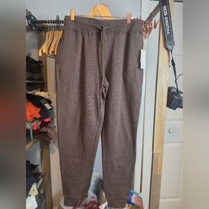 Men's Brown Cotton Blend Jogger Pants - Classic Everyday Comfort